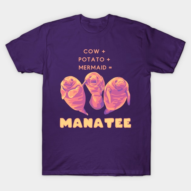 Cow + Potato + Mermaid = Manatee T-Shirt by Slightly Unhinged